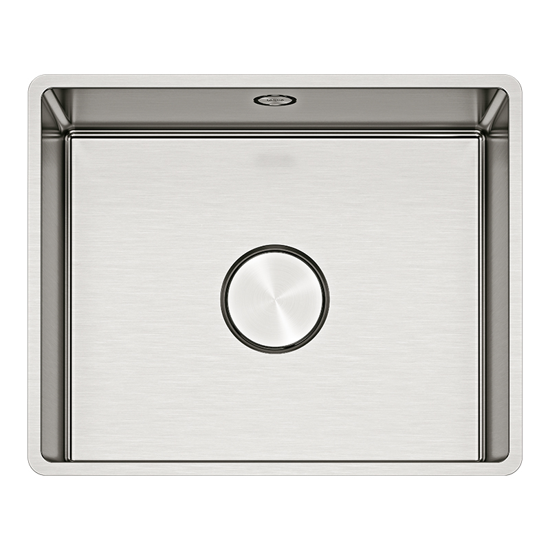 Tasca Aura 50 konyhai mosogatótálca, rozsdamentes acél, selyemfényű, ezüst, 530 x 430 mm, munkalapra/munkalap alá/szintbe építés