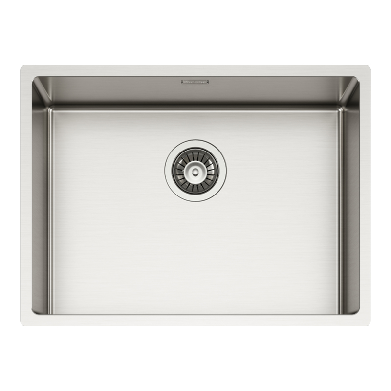 Tasca Canova 55 konyhai mosogatótálca, rozsdamentes acél, selyemfényű, ezüst, 590 x 440 mm, munkalapra/munkalap alá/szintbe építés